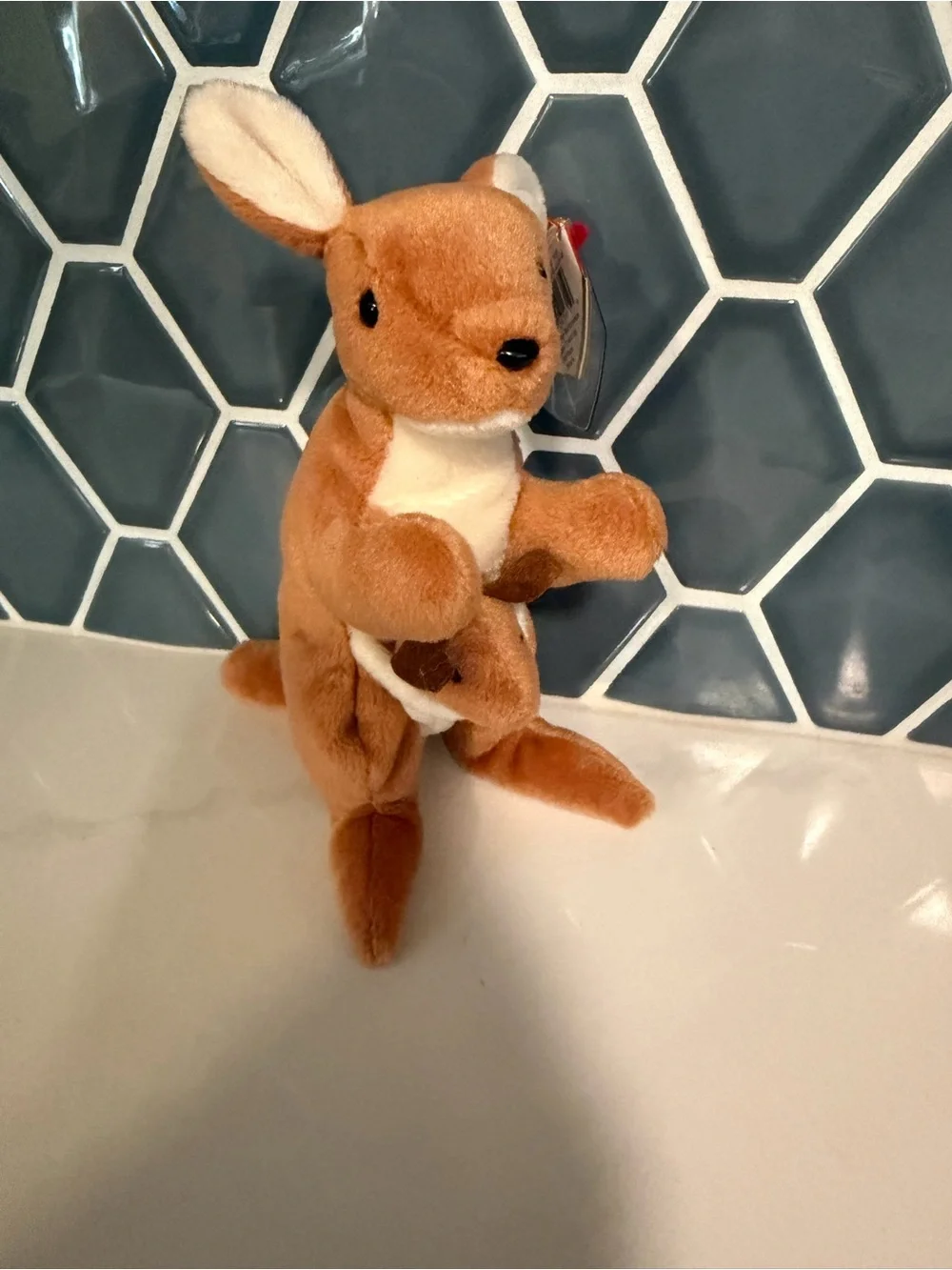 Vintage Ty Beanie Baby Pouch the Kangaroo (1996)